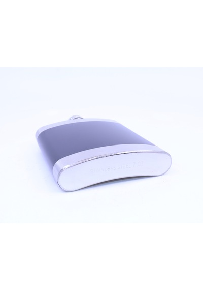 Siyah - Krom Cep Matarası-flask 7 Oz