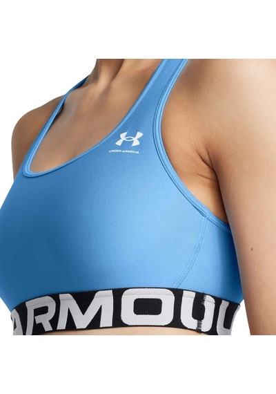 Under Armour Hg Mid Branded Kadın Sporcu Sütyeni Mavi