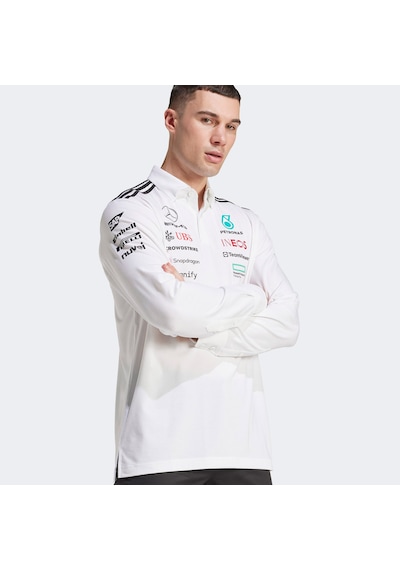 Adidas Mercedes Amg Petronas Formula One Team Erkek Beyaz Motorsport Sweatshirt Jx0757