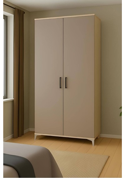 Deniz 2 Kapaklı Çekmeceli Genç Odası Dolabı % 100 Mdf Kalitesi Rehau Kaplama Kapaklar Ağaç Ayaklar Vizon Deniz 2 Kapaklı Çekmeceli Genç Odası Dolabı % 100 Mdf Kalitesi Rehau Kaplama Kapaklar Ağaç Ayaklar Vizon