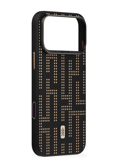 İphone 17 Pro Uyumlu Kılıf M-safe Şarj Özellikli Raptic Aramid Dual Grid Serisi Kapak Siyah