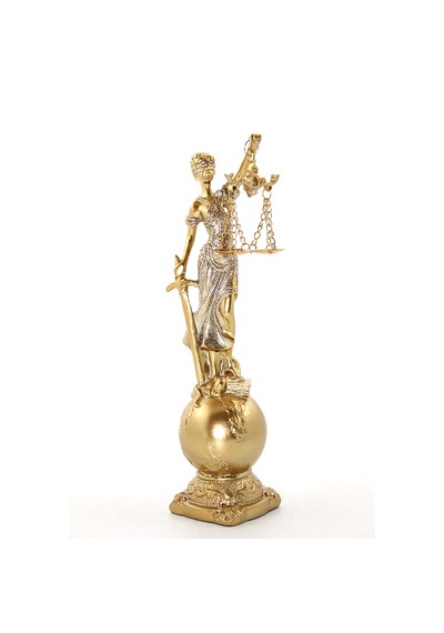 Polyester Themis Adalet Kadını Heykeli Biblo 24cm