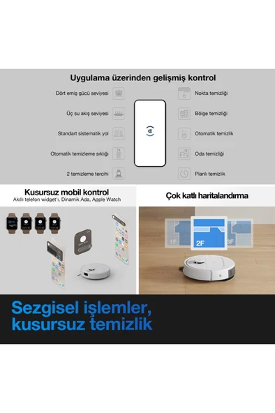 Ecovacs Deebot N20E Akıllı Robot Süpürge Beyaz