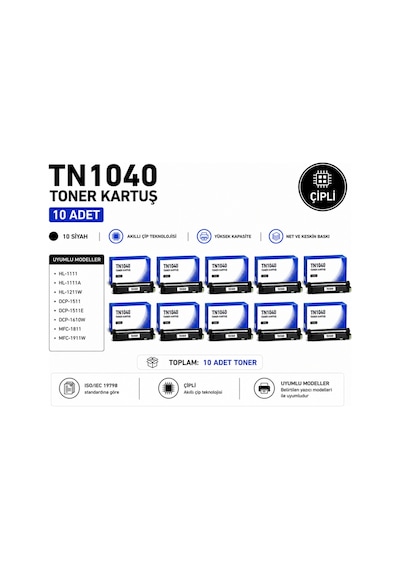 Brother Tn1040 Toner Seti 10 Adet