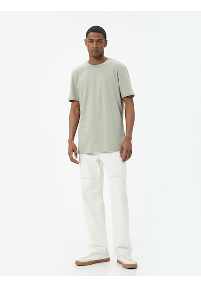 Koton Basic Tişört Slim Fit Bisiklet Yaka Kısa Kollu Haki 4sam10842hk Haki Koton Basic Tişört Slim Fit Bisiklet Yaka Kısa Kollu Haki 4sam10842hk Haki