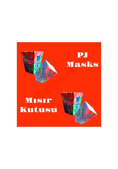 Pijamaske Baskılı Mısır Kutusu 8 Li Parti Malzemeleri Renkli Tüm Yaşlar