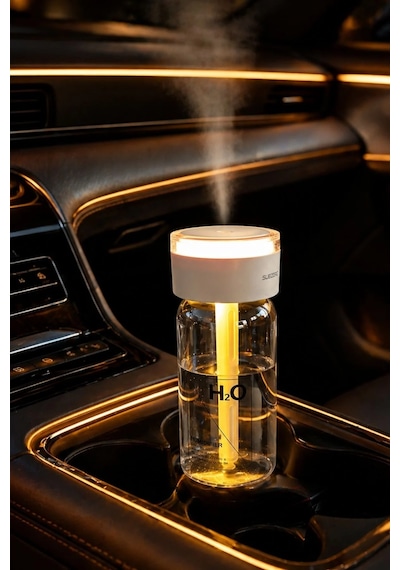 Exenar - Beyaz - Şarjlı Hava Nemlendirici Araç İçi Ambiyanslı H2o Mini Buhar Makinesi Led Işıklı Humidifier Nem Cihazı Standart Exenar - Beyaz - Şarjlı Hava Nemlendirici Araç İçi Ambiyanslı H2o Mini Buhar Makinesi Led Işıklı Humidifier Nem Cihazı Standart