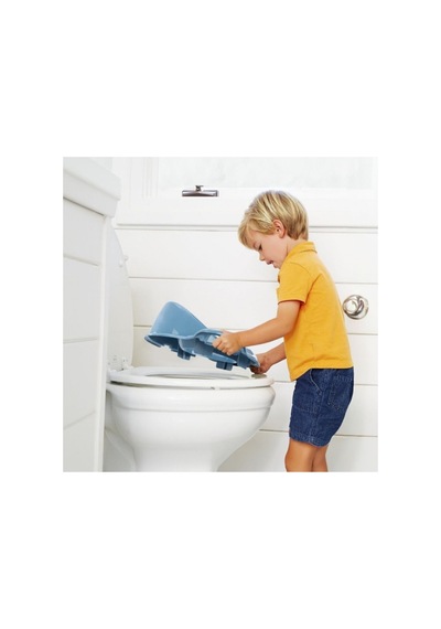 2 Adet Çocuk Klozet Adaptörü Mavi Kulplu Ergonomik Oturak, Taşınabilir Tuvalet Eğitimi Seat Potty Trainer