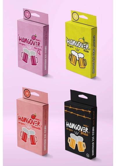 Mini Hangover 4lü Süper Eğlence Paketi - Klasik , Kız Kıza , Romantik Ve Brutal İçki Oyunu
