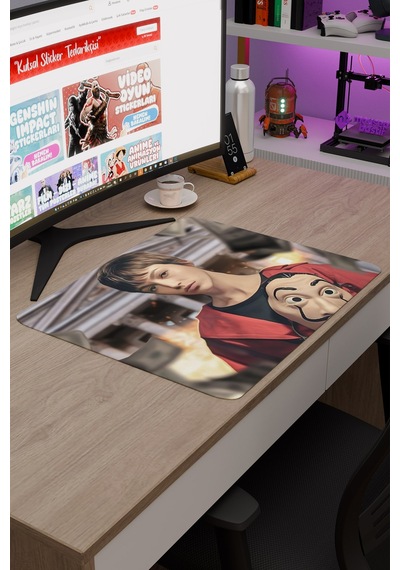 La Casa De Papel-tokyo V5 48x40 Xl Gaming Kauçuk Kaymaz Taban Mouse Pad Fare Altlığı