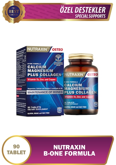 Nutraxin Osteo Calcium Magnesium Plus Collagen 90 Tablet