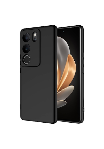 Vivo V29 5g Kılıf Yumuşak Silikon Kamera Korumalı Lansman Systemcom Siyah