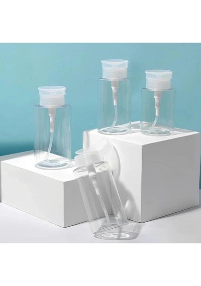 Aseton Şişesi Şeffaf Renkboş Çok Amaçlı Kullanım Cleaner Cleanser Vb Ürünler İçin Pratik Şişe