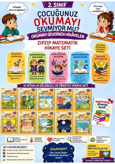 3.sınıflar İçin En Yeni Hikaye Kitabı 10'lu