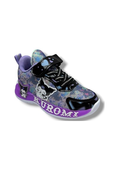Cakgo Kuromi 724-26 Anorak Parlak Deri Anatomik Kız Çocuk Sneaker Siyah Lila 26-30 Siyah