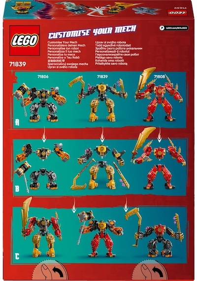 LEGO® NINJAGO® Arin’in Spinjitzu Savaş Robotu 71839 - 7 Yaş ve Üzeri Çocuklar için Yaratıcı Oyuncak Yapım Seti (213 Parça)