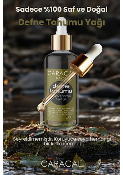 Caracal Defne Tohumu Yağı 50ml %100 Doğal Saf Laurus Nobilis Fruit Oil Geleneksel Kaynatma Posasız 50 ML