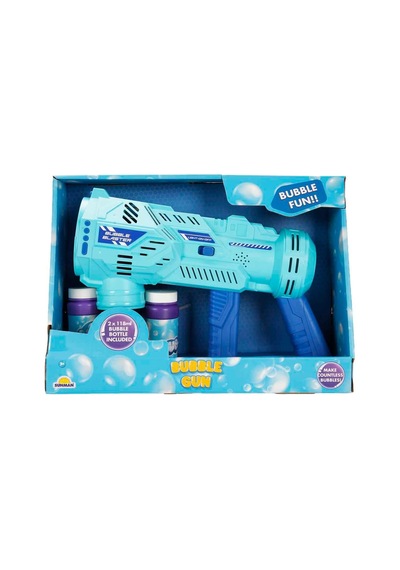 Işıklı Köpük Tabancası 30 Cm - 2 Adet Solüsyonlu Pilli Baloncuk Makinesi+ 500ml Solüsyon Hediyeli
