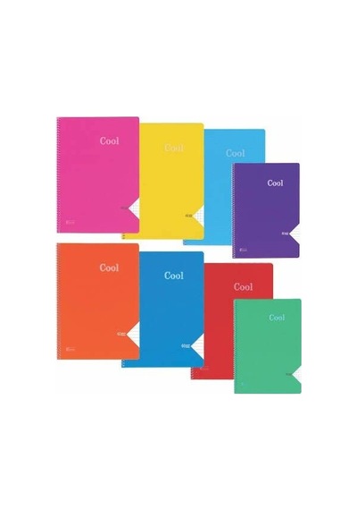 Keskin A4 60 Yp.çizgili Pp Kp.spiralli Cool Defter Çok Renkli