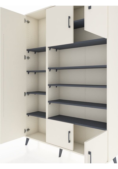 Arges Dolap 10 Raflı 5 Kapaklı 132x30x195 Aytaşı-aytaşı/antrasit Aytaşı Arges Dolap 10 Raflı 5 Kapaklı 132x30x195 Aytaşı-aytaşı/antrasit Aytaşı