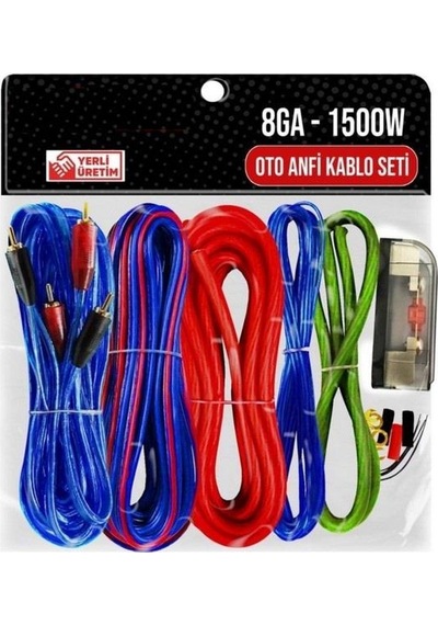 Zhltools Oto Anfi Kablo Seti Full 8ga 1500w
