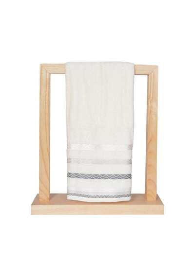 Vos Versa Bursa Varak Serisi 50x90cm %100 Pamuk Yüz Havlusu Beyaz Vvhm0017-374 - Beyaz