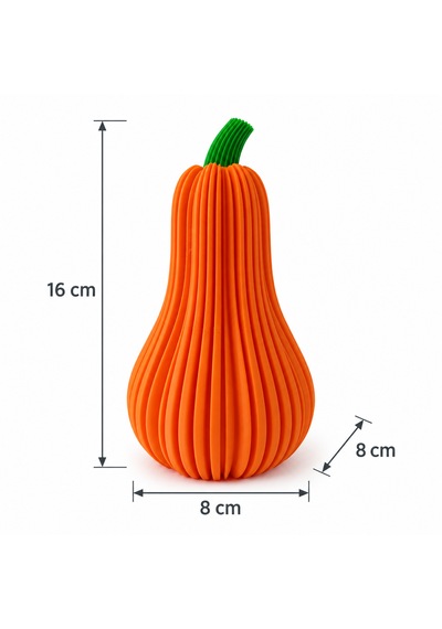 Kabak Formlu Dekoratif Led Işıklı Muhafazası Sonbahar Ve Cadılar Bayramı Süsü 16 X 8 X 8 Cm Turuncu