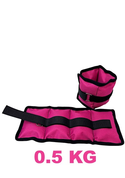 Me&ra Sport 0.5 Kg X 2 Adet El Ayak Bilek Ağırlık Seti Kum Ağırlık Torbası Pembe