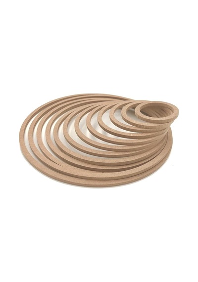 12'li Ham Mdf, 8mm Kalınlık, 30 Cm Kasnak, Boyanabilir Vidasız Kasnak, Makrome Halkası, Düş Kapanı