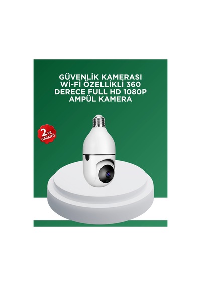 1080p Gece Görüşlü Ampul Güvenlik Kamerası Kablolu Ve Kablosuz Seçenekli Çok Renkli