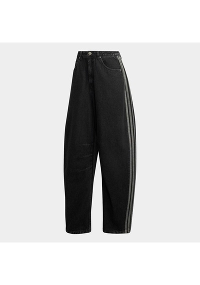 Adidas High Rise Barrel Kadın Siyah Jean Pantolon 052 Kq6474 Çok Renkli