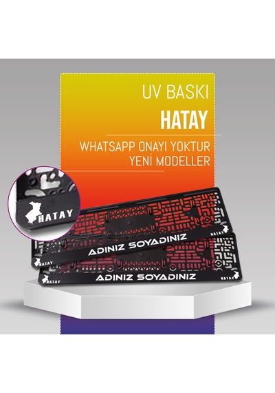 Hatay Plakalık, 2 Adet Premium Uv Baskı, Plakalıkhane