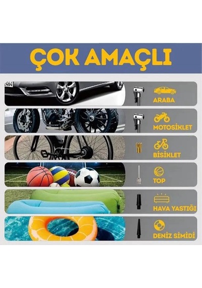 12000mah Led Işıklı Powerbank Özellikli Acil Durum Akü Takviye Kablolu 800a Araç Motor Lastik Şişirme Hava Kompr