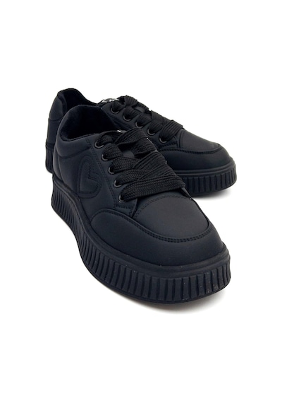 Guja 25k419 Kadın Hakiki Deri İçi Polarli Sneaker Ayakkabı Siyah