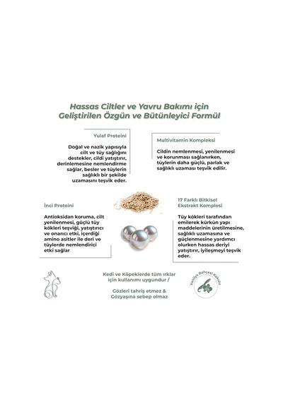Tendercare Şampuan Ve Nemlendirici, Yavru Ve Hassas Cilde Sahip Kedi Ve Köpekler İçin, Hipoalerjenik, Bitkisel Ekstrakt, 250 Ml