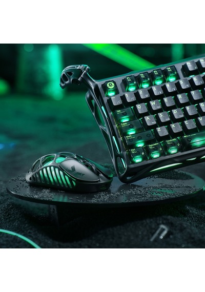 Gravastar Mercury K98 Pro Mekanik Kablosuz Gaming Klavye Phantom Black, İngilizce Q, Ufo Switch %9