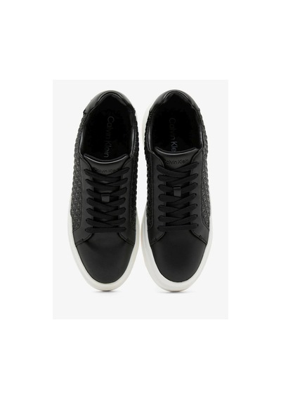Calvin Klein Chunky Cupsole Laceup Lth Aop Kadın Siyah Günlük Spor Ayakkabı-12257 Siyah