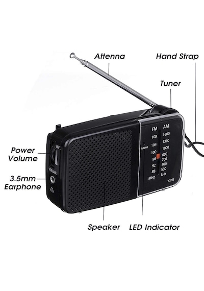 Ultratekno K-258 Pilli Cep Radyosu - Fm Radyo, Deprem Radyosu Taşınabilir Küçük Radyo