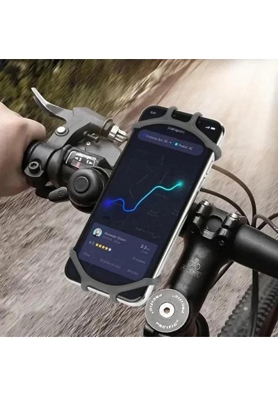 3b Trend Esnek Silikon Örümcek Bisiklet Telefon Tutucu Siyah