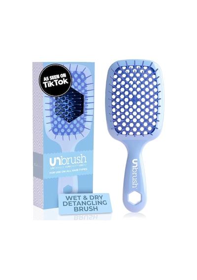 Fhı Heat Unbrush Islak Ve Kuru Havalandırmalı Dolaşık Açıcı Saç Fırçası, Deniz Salyangozu Açık Mavi Sku: Zeus8690010486769