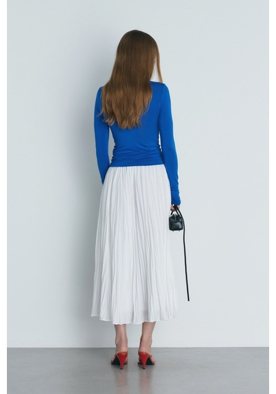 Suud Collection Mavi Boğazlı Body