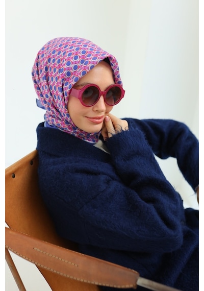 Silk Home Olinda Eşarp 48005-22 Mor, Pembe, Kırmızı, Turkuaz