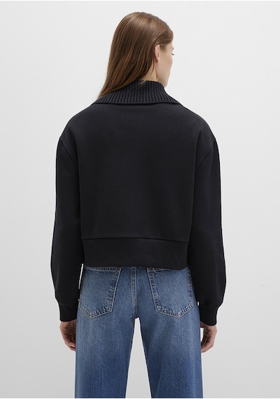 Mavi Kadın Yarım Fermuarlı Sweatshırt Siyah 1s10434-900 Siyah