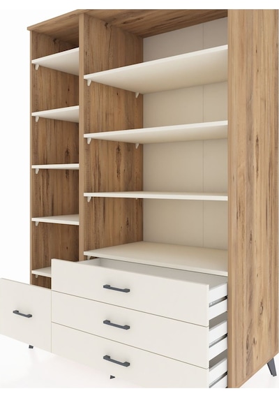 Kronos Dolap 9 Raflı 4 Çekmeceli 132x59x195 Çam-aytaşı/aytaşı Çam Kronos Dolap 9 Raflı 4 Çekmeceli 132x59x195 Çam-aytaşı/aytaşı Çam