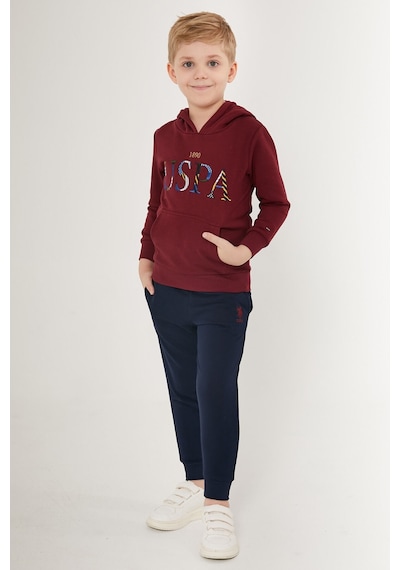 U.s. Polo Assn Beauty Girl Bordo Erkek Çocuk Eşofman Takımı Bordo - Lacivert