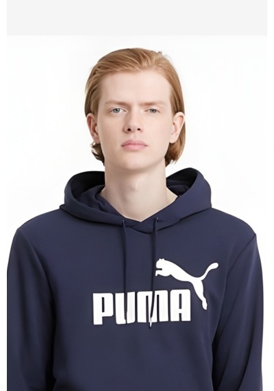 Puma Essential Big Logo Gri Erkek Sweatshirt Lacivert