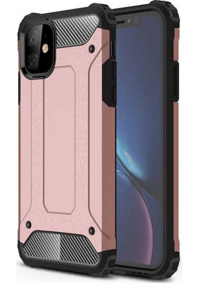 Noktaks - Apple Uyumlu iPhone   11 - Kılıf   Çift Katman Zırh Tank Crash Military Kapak - Rose Gold