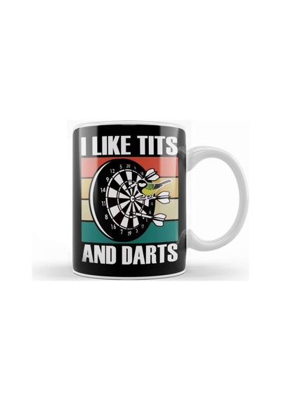 Funny Darts Arrow Birds Dartboard Retro Dart Player Bullseye Kupa Bardak Porselen Karışık