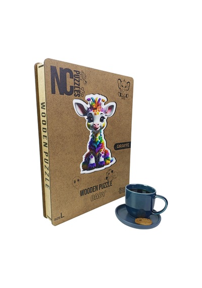 Ncpuzzles Giraffe , 14 Parça Ahşap Yapboz, Bul Tak Puzzle