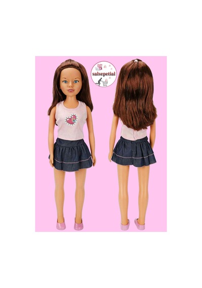 Büyük Boy Et Bebek 80 Cm Yürüyüş Arkadaşım Clara Bebek 80 Cm Kot Etekli